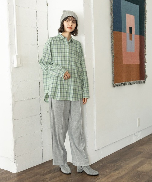 niko and...（ニコアンド）の「ラビットタッチベロアパンツ（その他パンツ・レディース・ラベンダー/モカ/グリーン/ホワイト/グレー/ブラック/アイボリー・MEDIUM/LONG）」の11枚目の写真