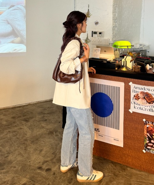 efill（エフィル）の「パール付き デニム パンツ（デニムパンツ・レディース・ライトブルー・FREE）」の15枚目の写真