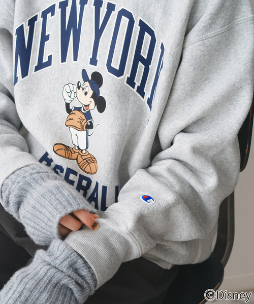 Spick & Span（スピックアンドスパン）の「《WEB＋名古屋店限定》Champion CREW NECK SWEATSHIRT MICKY C3-A031（スウェット・レディース・ブラック/アイボリー/グレー・SMALL/LARGE）」の22枚目の写真