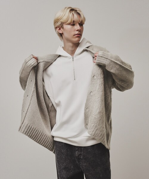 tk.TAKEO KIKUCHI(ティーケータケオキクチ)の「◆【全10色】シャギーカーディガン(カーディガン/ボレロ・メンズ・パープル系2/チャコールグレー/ブルー/ブラウン系その他/ブラック/ブルー系その他4/ライトグレー系2/ネイビー系1/ライトグレー/ダークグリーン系2・03/02/01)」の20枚目の写真