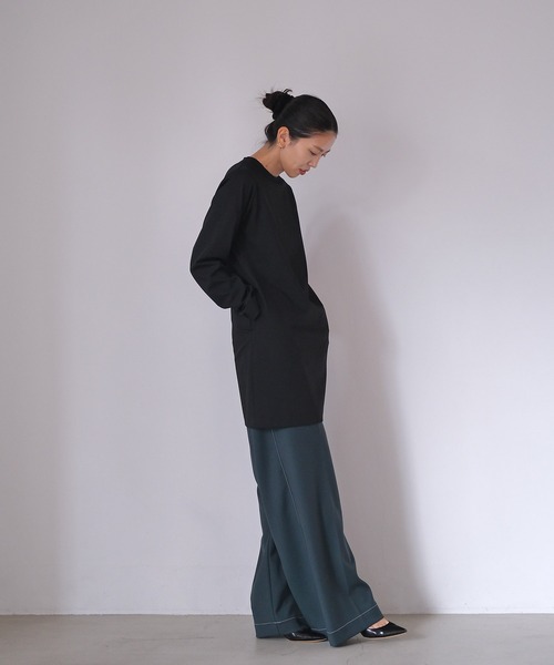 AKTE（アクテ）の「ペンシルミニドレス（ワンピース・レディース・ブラック/チャコールグレー・1/2）」の12枚目の写真