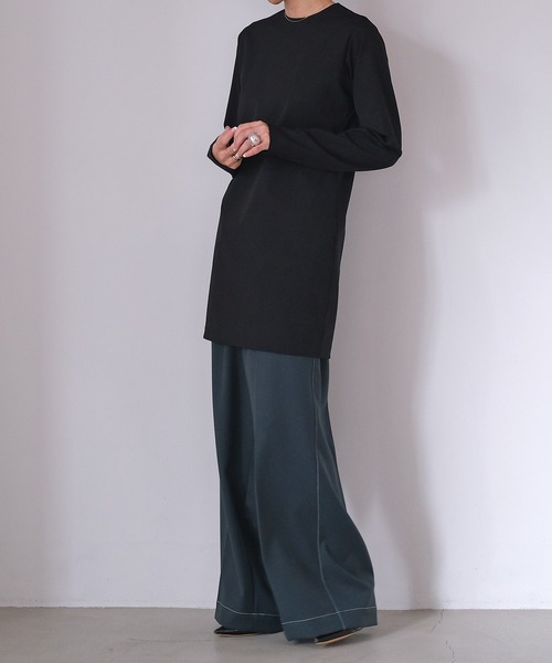 AKTE（アクテ）の「ペンシルミニドレス（ワンピース・レディース・ブラック/チャコールグレー・1/2）」の14枚目の写真