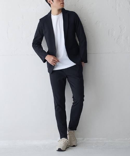 BODY WILD（ボディーワイルド）の「BODY WILD/ボディワイルド スマートダブルニット テーパード ストレッチパンツ（その他パンツ・メンズ・グレー/ネイビー/ブラック/ブラウン・MEDIUM/LARGE/X-LARGE）」の4枚目の写真