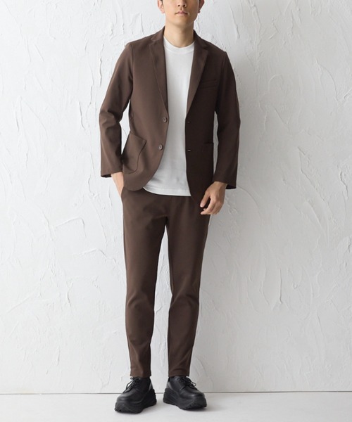 BODY WILD（ボディーワイルド）の「BODY WILD/ボディワイルド スマートダブルニット テーパード ストレッチパンツ（その他パンツ・メンズ・グレー/ネイビー/ブラック/ブラウン・MEDIUM/LARGE/X-LARGE）」の2枚目の写真