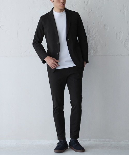 BODY WILD（ボディーワイルド）の「BODY WILD/ボディワイルド スマートダブルニット テーパード ストレッチパンツ（その他パンツ・メンズ・グレー/ネイビー/ブラック/ブラウン・MEDIUM/LARGE/X-LARGE）」の5枚目の写真