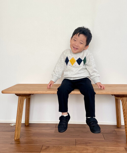 COMME CA ISM（コムサイズム）の「アーガイルモチーフ 長袖トレーナー(ベビーサイズ)（その他ベビー用品・キッズ・ネイビー/オートミール/ブラック・80-90cm/90-100cm）」の6枚目の写真