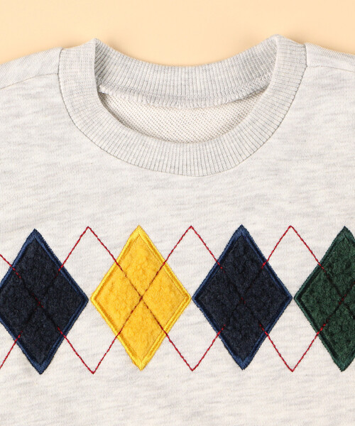 COMME CA ISM（コムサイズム）の「アーガイルモチーフ 長袖トレーナー(ベビーサイズ)（その他ベビー用品・キッズ・ネイビー/オートミール/ブラック・80-90cm/90-100cm）」の9枚目の写真