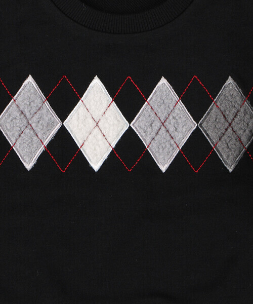 COMME CA ISM（コムサイズム）の「アーガイルモチーフ 長袖トレーナー(ベビーサイズ)（その他ベビー用品・キッズ・ネイビー/オートミール/ブラック・80-90cm/90-100cm）」の12枚目の写真