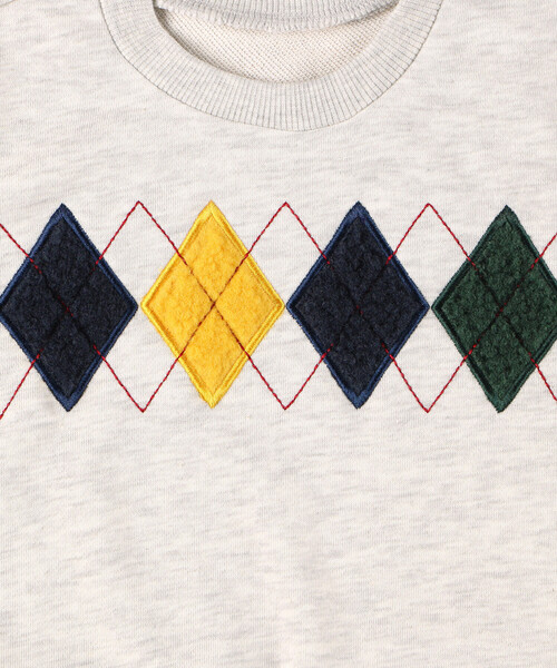 COMME CA ISM（コムサイズム）の「アーガイルモチーフ 長袖トレーナー(ベビーサイズ)（その他ベビー用品・キッズ・ネイビー/オートミール/ブラック・80-90cm/90-100cm）」の13枚目の写真