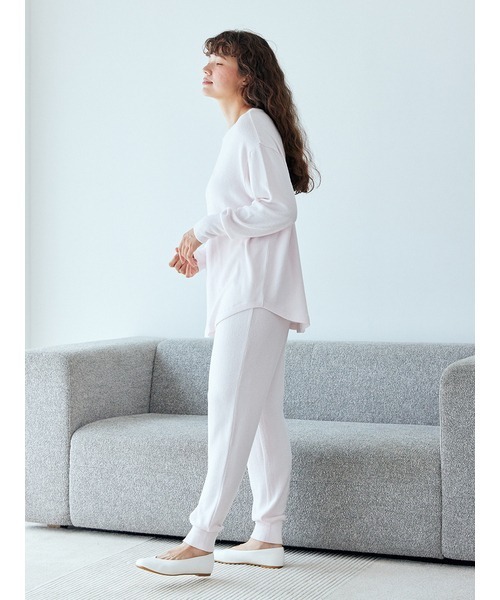 ジェラートピケ　スノーロゴプルオーバー＆スノーロゴロングパンツ　セット ジェラートピケスノーロゴプルオーバー＆スノーロゴロングパンツセット