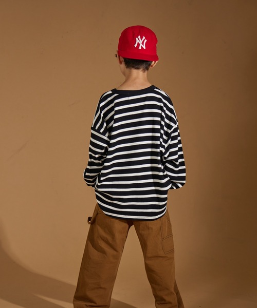 PAIRMANON STREET（ペアマノンストリート）の「【PAIRMANON STREET】アソート プリント ボーダー 刺繍 ワッフル ロンT（Tシャツ/カットソー・キッズ・ブラック/アイボリー/その他/ブラック系その他2/グリーン系その他/ベージュ/ホワイト系その他/レッド/パープル系その他/ブラック系その他/オレンジ系その他・90/120/150/160/100/110/130/140）」の16枚目の写真