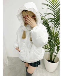 【PHILLY】フリルフードフェイクダウンジャケット