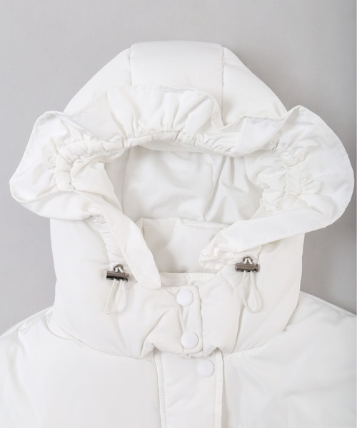 PHILLY（フィリー）の「【PHILLY】フリルフードフェイクダウンジャケット（ブルゾン・レディース・ブラック/ホワイト・FREE）」の18枚目の写真