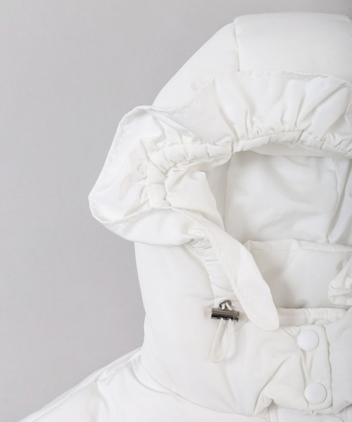 PHILLY（フィリー）の「【PHILLY】フリルフードフェイクダウンジャケット（ブルゾン・レディース・ブラック/ホワイト・FREE）」の19枚目の写真