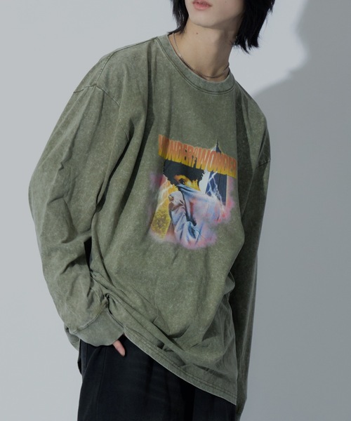 WONDER OF WANDER（ワンダーオブワンダー）の「Graphic L/S TEE B（Tシャツ/カットソー・メンズ・グリーン/ブラック・M/XL/L）」の2枚目の写真