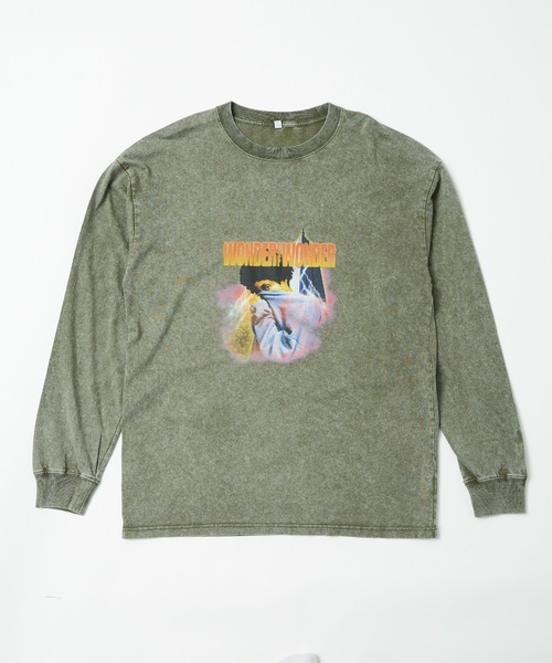 WONDER OF WANDER（ワンダーオブワンダー）の「Graphic L/S TEE B（Tシャツ/カットソー・メンズ・グリーン/ブラック・M/XL/L）」の3枚目の写真