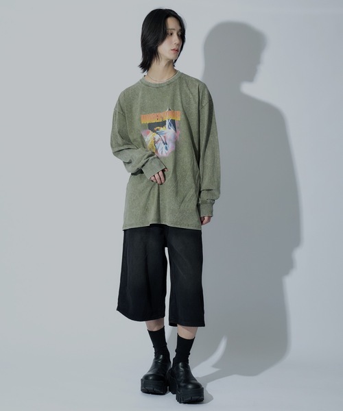 WONDER OF WANDER（ワンダーオブワンダー）の「Graphic L/S TEE B（Tシャツ/カットソー・メンズ・グリーン/ブラック・M/XL/L）」の7枚目の写真
