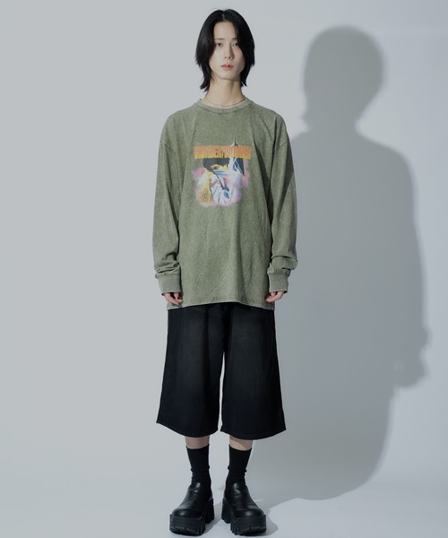 WONDER OF WANDER（ワンダーオブワンダー）の「Graphic L/S TEE B（Tシャツ/カットソー・メンズ・グリーン/ブラック・M/XL/L）」の8枚目の写真