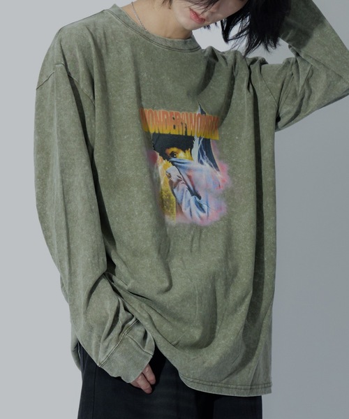 WONDER OF WANDER（ワンダーオブワンダー）の「Graphic L/S TEE B（Tシャツ/カットソー・メンズ・グリーン/ブラック・M/XL/L）」の11枚目の写真