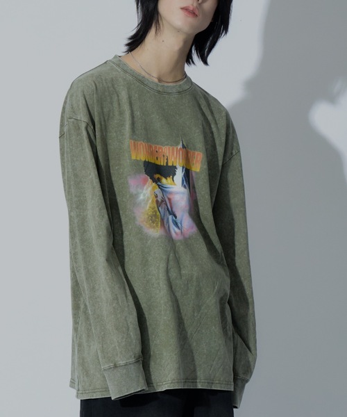 WONDER OF WANDER（ワンダーオブワンダー）の「Graphic L/S TEE B（Tシャツ/カットソー・メンズ・グリーン/ブラック・M/XL/L）」の9枚目の写真
