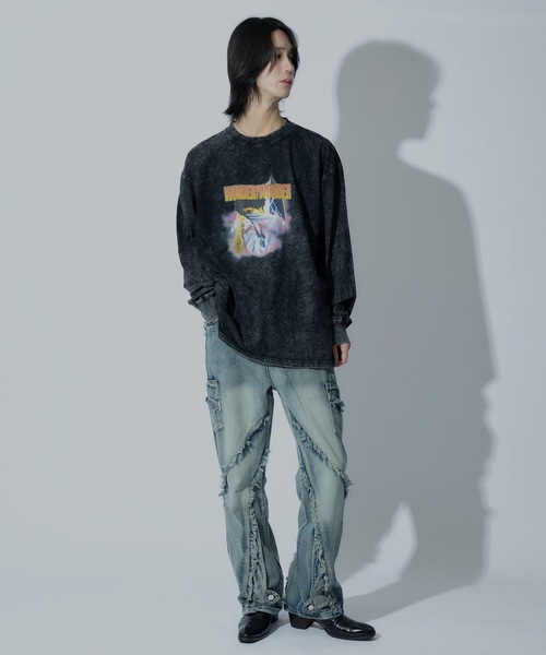 WONDER OF WANDER（ワンダーオブワンダー）の「Graphic L/S TEE B（Tシャツ/カットソー・メンズ・グリーン/ブラック・M/XL/L）」の14枚目の写真