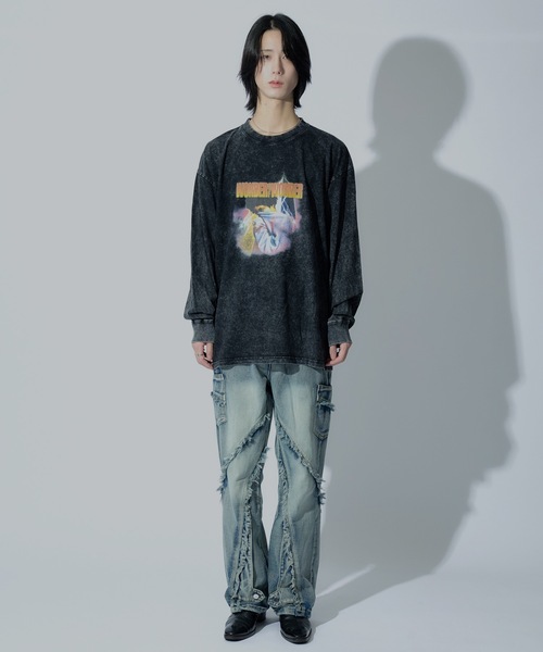 WONDER OF WANDER（ワンダーオブワンダー）の「Graphic L/S TEE B（Tシャツ/カットソー・メンズ・グリーン/ブラック・M/XL/L）」の15枚目の写真