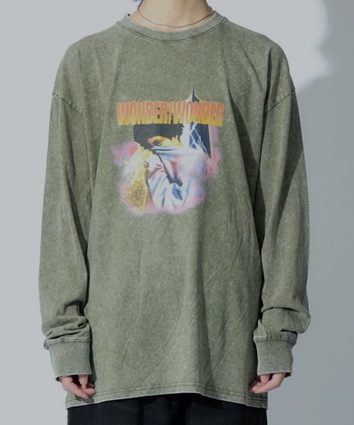 WONDER OF WANDER（ワンダーオブワンダー）の「Graphic L/S TEE B（Tシャツ/カットソー・メンズ・グリーン/ブラック・M/XL/L）」の12枚目の写真
