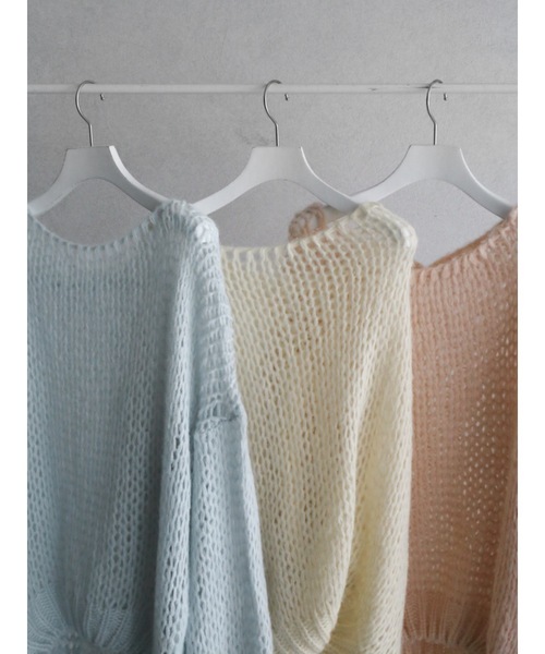 Katrin TOKYO（カトリーントーキョー）の「mohair low gauge knit（ニット/セーター・レディース・ピンク/ブルー/アイボリー・FREE/XS）」の2枚目の写真