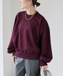 ヴェルメイユ パー イエナ コットン100%裏起毛ゆったりスウェットプルオーバー cotton silk crew プルオーバー（ニット／セーター）｜VERMEIL