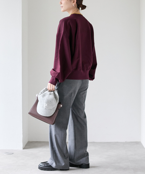 ヴェルメイユパーイエナ シルケットコットンsweat フィンガーホール グレー シルケットコットンsweat（スウェット）｜VERMEIL par iena