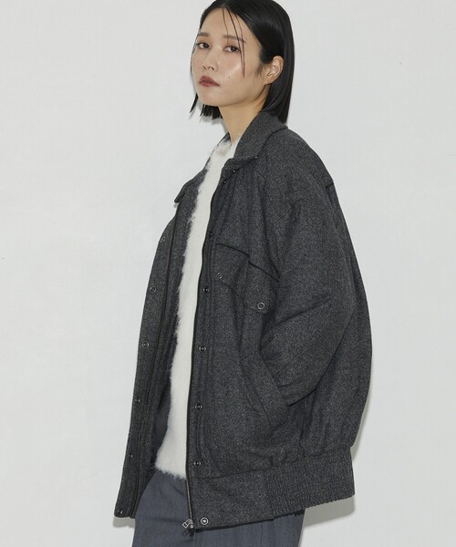 Firsthand(ファーストハンド)の「Firsthand/ファーストハンド ストックファブリック中綿ブルゾン(ブルゾン・レディース・グレー/チャコールグレー・S/M)」の9枚目の写真