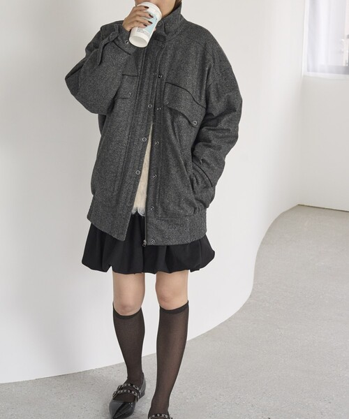 Firsthand(ファーストハンド)の「Firsthand/ファーストハンド ストックファブリック中綿ブルゾン(ブルゾン・レディース・グレー/チャコールグレー・S/M)」の11枚目の写真