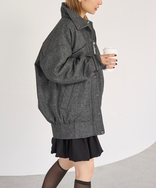 Firsthand(ファーストハンド)の「Firsthand/ファーストハンド ストックファブリック中綿ブルゾン(ブルゾン・レディース・グレー/チャコールグレー・S/M)」の7枚目の写真