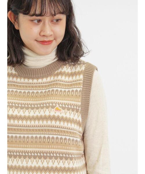 KELTY（ケルティ）の「【KELTY×Samansa Mos2】ジャカードニットベスト（ベスト・レディース・グリーン/ベージュ/ブラック・F）」の8枚目の写真