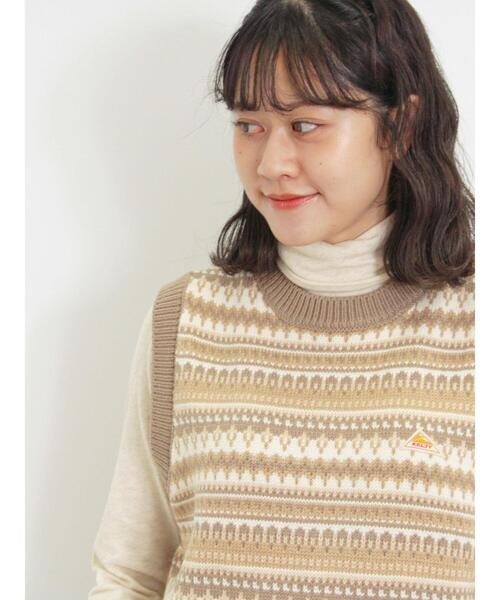 KELTY（ケルティ）の「【KELTY×Samansa Mos2】ジャカードニットベスト（ベスト・レディース・グリーン/ベージュ/ブラック・F）」の9枚目の写真