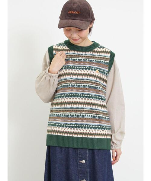KELTY（ケルティ）の「【KELTY×Samansa Mos2】ジャカードニットベスト（ベスト・レディース・グリーン/ベージュ/ブラック・F）」の14枚目の写真