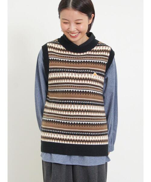 KELTY（ケルティ）の「【KELTY×Samansa Mos2】ジャカードニットベスト（ベスト・レディース・グリーン/ベージュ/ブラック・F）」の19枚目の写真