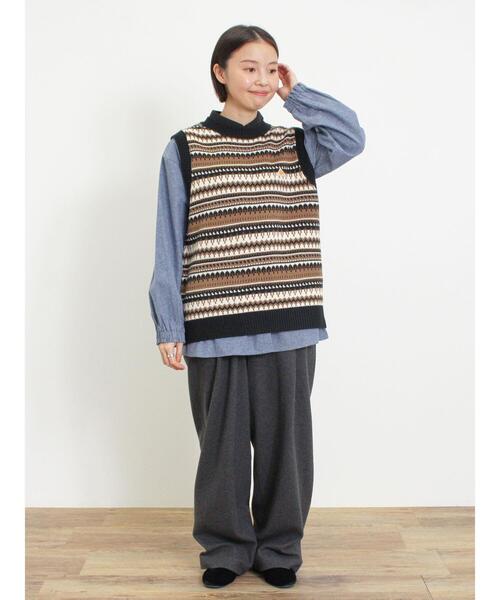 KELTY（ケルティ）の「【KELTY×Samansa Mos2】ジャカードニットベスト（ベスト・レディース・グリーン/ベージュ/ブラック・F）」の21枚目の写真
