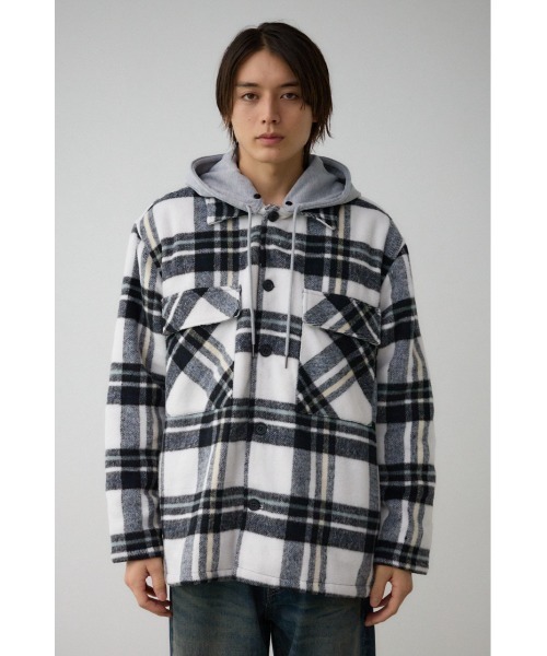 AZUL by moussy(アズールバイマウジー)の「中綿キルトCPOジャケット(ブルゾン・メンズ・ブラウン系その他/ブルー系その他/ブラック系その他・FREE)」の7枚目の写真