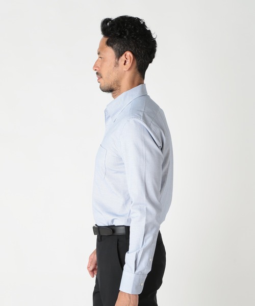 MEN'S BIGI(メンズビギ)の「コットンポリエステルドビーシャツ<EASY CARE>(シャツ/ブラウス・メンズ・ネイビー/ホワイト系その他・02/03)」の5枚目の写真