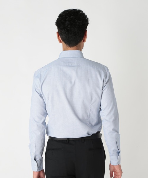 MEN'S BIGI(メンズビギ)の「コットンポリエステルドビーシャツ<EASY CARE>(シャツ/ブラウス・メンズ・ネイビー/ホワイト系その他・02/03)」の6枚目の写真