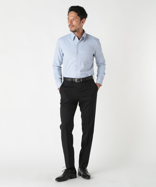 MEN'S BIGI(メンズビギ)の「コットンポリエステルドビーシャツ<EASY CARE>(シャツ/ブラウス・メンズ・ネイビー/ホワイト系その他・02/03)」の9枚目の写真