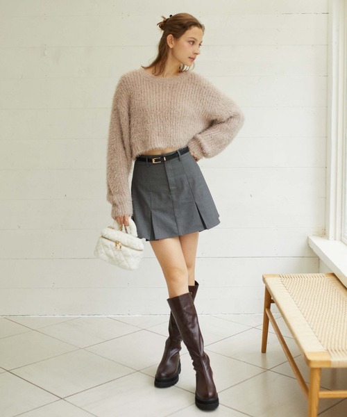 archives（アルシーヴ）の「ファーキルトバニティバッグ（ショルダーバッグ・レディース・ベージュ/オフホワイト・FREE）」の8枚目の写真