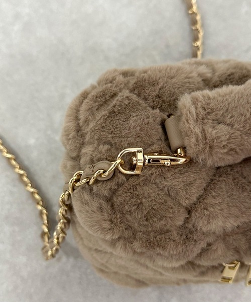 archives（アルシーヴ）の「ファーキルトバニティバッグ（ショルダーバッグ・レディース・ベージュ/オフホワイト・FREE）」の21枚目の写真