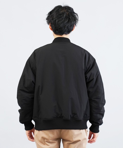 jiggys shop(ジギーズショップ)の「中綿MA-1パデッドジャケットブルゾン(MA-1・メンズ・ブラック・MEDIUM/LARGE/X-LARGE)」の5枚目の写真