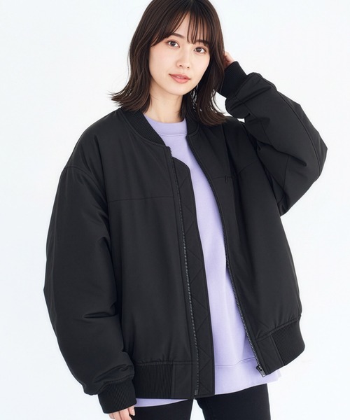 jiggys shop(ジギーズショップ)の「中綿MA-1パデッドジャケットブルゾン(MA-1・メンズ・ブラック・MEDIUM/LARGE/X-LARGE)」の18枚目の写真