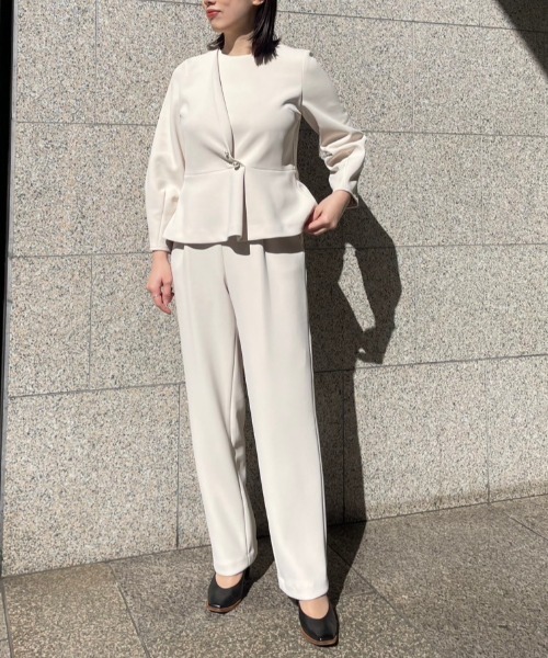 kaene（カエン）の「kaene(カエン) ハイストレッチパンツ/008222/フォーマル/セレモニー/セットアップ/卒入式（その他パンツ・レディース・ライトベージュ/ブラック・36/38）」の20枚目の写真