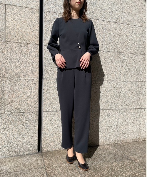 kaene（カエン）の「kaene(カエン) ハイストレッチパンツ/008222/フォーマル/セレモニー/セットアップ/卒入式（その他パンツ・レディース・ライトベージュ/ブラック・36/38）」の14枚目の写真