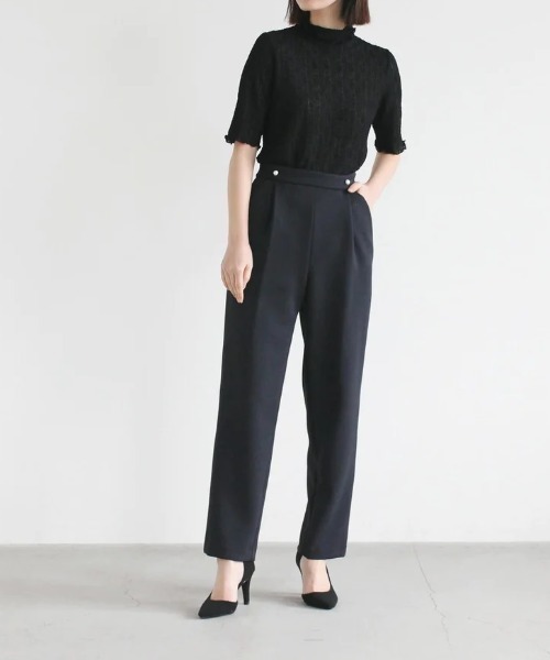 kaene（カエン）の「kaene(カエン) ハイストレッチパンツ/008222/フォーマル/セレモニー/セットアップ/卒入式（その他パンツ・レディース・ライトベージュ/ブラック・36/38）」の18枚目の写真