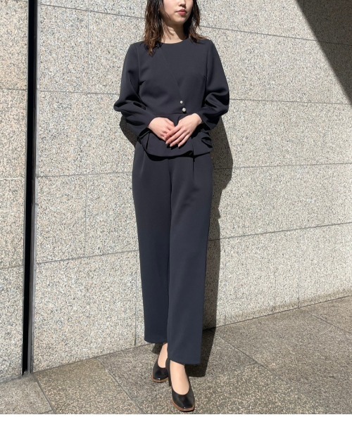 kaene（カエン）の「kaene(カエン) ハイストレッチパンツ/008222/フォーマル/セレモニー/セットアップ/卒入式（その他パンツ・レディース・ライトベージュ/ブラック・36/38）」の15枚目の写真